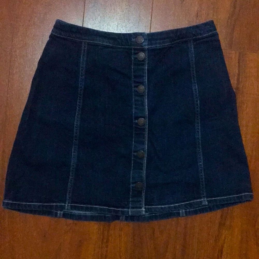Hollister Button Up Jean Skirt